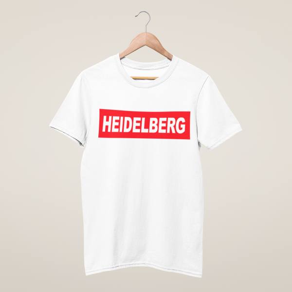 HolyHeimat Heidelberg Red T-Shirt Bio-Baumwolle weiß