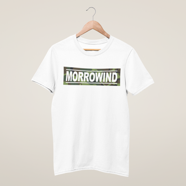 Morrowind Camo T-Shirt Bio-Baumwolle weiß