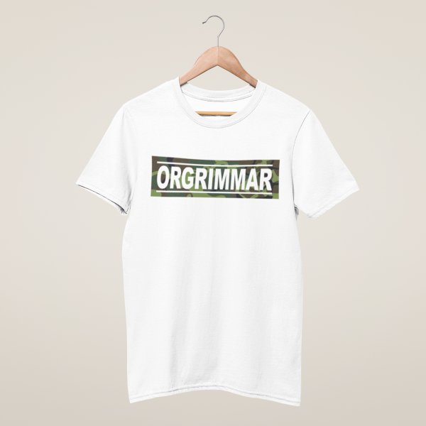 HolyHeimat Orgrimmar Camo T-Shirt Bio-Baumwolle weiß