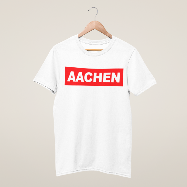 HolyHeimat Aachen Red T-Shirt Bio-Baumwolle weiß