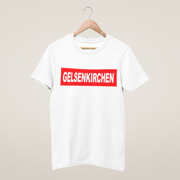 HolyHeimat Gelsenkirchen Red T-Shirt Bio-Baumwolle weiß