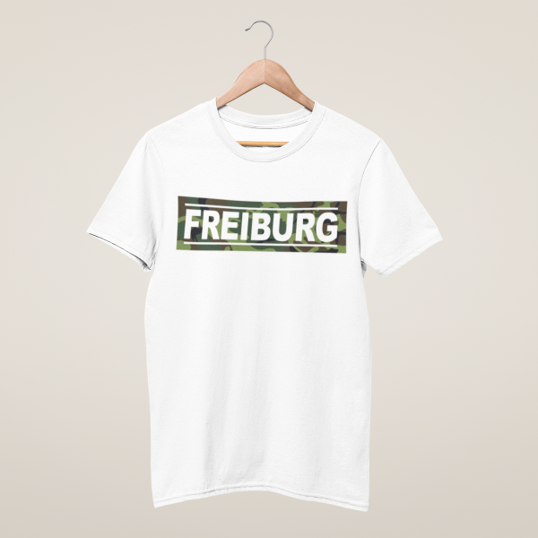 HolyHeimat Freiburg Camo T-Shirt Bio-Baumwolle weiß