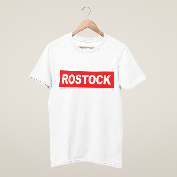 HolyHeimat Rostock Red T-Shirt Bio-Baumwolle weiß